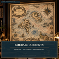 Elvorain™ Emerald Currents Ocean Map Art Print