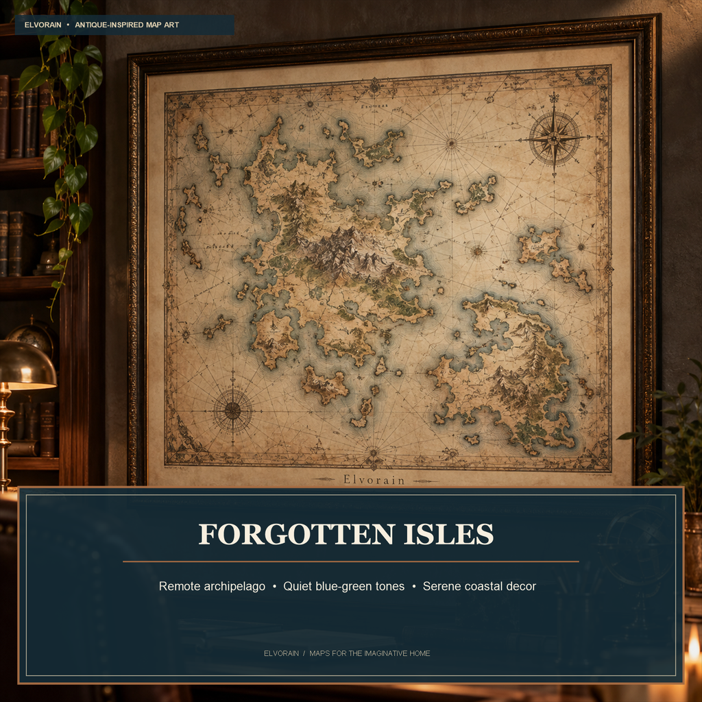 Elvorain™ Forgotten Isles Map Art Print