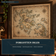 Elvorain™ Forgotten Isles Map Art Print