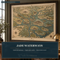 Elvorain™ Jade Waterways Map Art Print