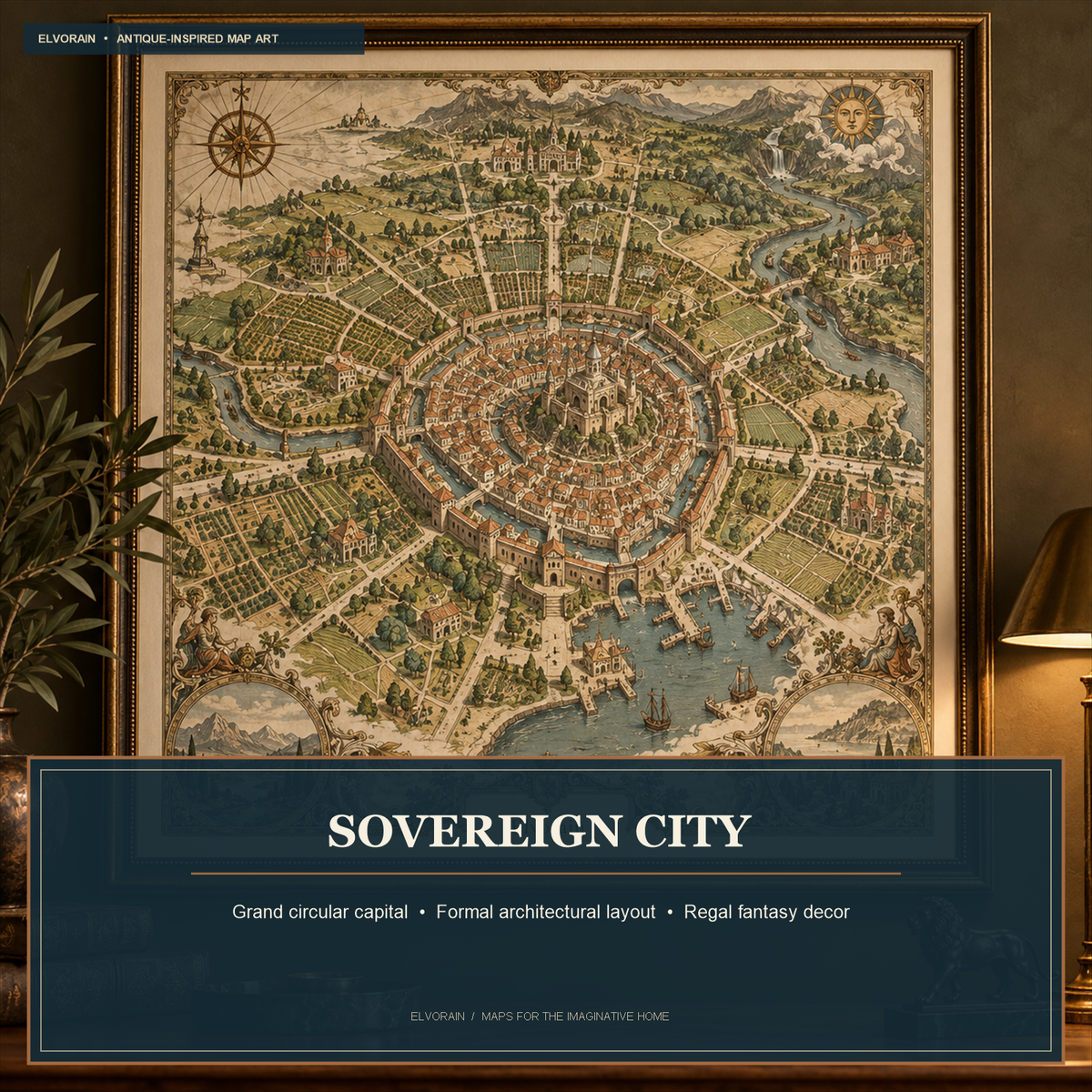 Elvorain™ Sovereign City Map Art Print