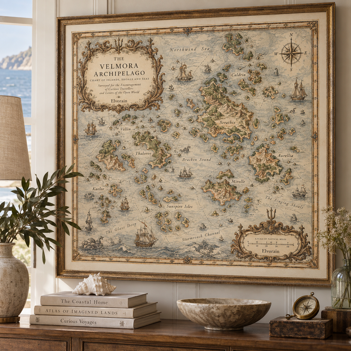 Elvorain™ Pearl Archipelago Map Art Print