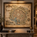 Elvorain™ Crown Harbor City Map Art Print