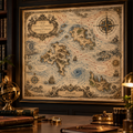 Elvorain™ Emerald Currents Ocean Map Art Print