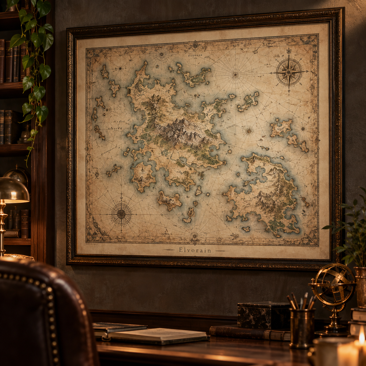 Elvorain™ Forgotten Isles Map Art Print