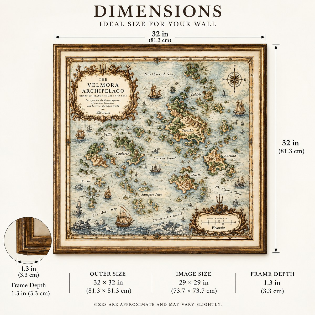Elvorain™ Pearl Archipelago Map Art Print