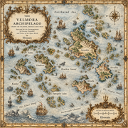 Elvorain™ Pearl Archipelago Map Art Print