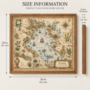 Elvorain™ Botanical Isles Map Art Print