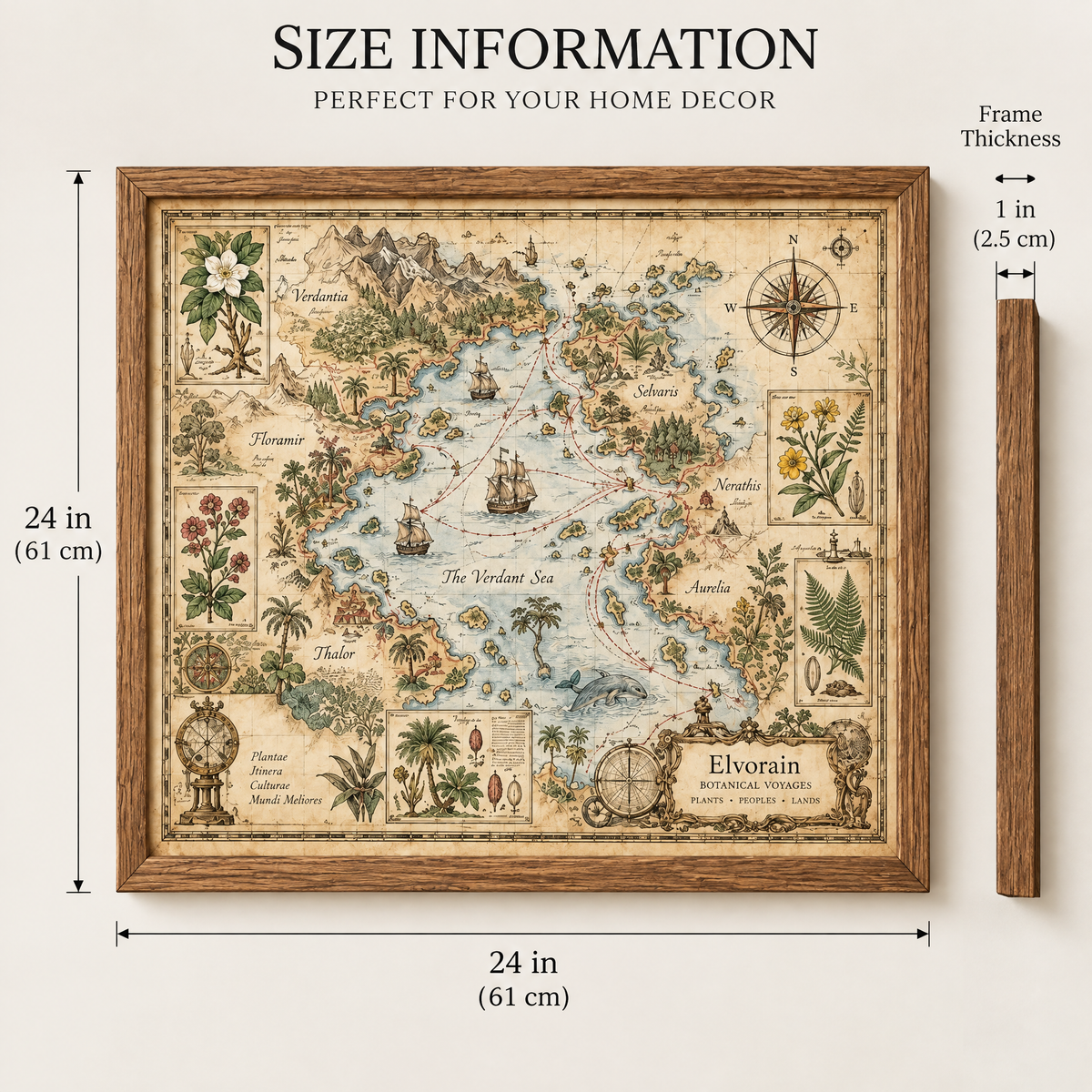 Elvorain™ Botanical Isles Map Art Print