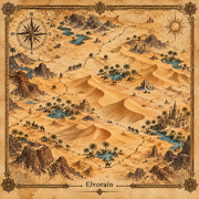 Elvorain™ Amber Dunes Map Art Print