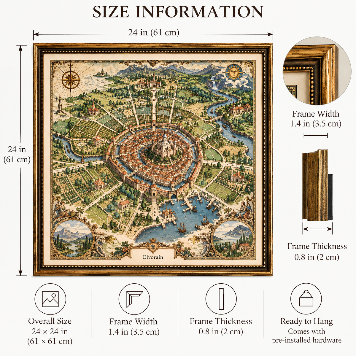 Elvorain™ Sovereign City Map Art Print